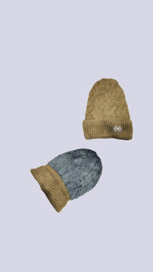 1 Pc Wool Plain Beanie