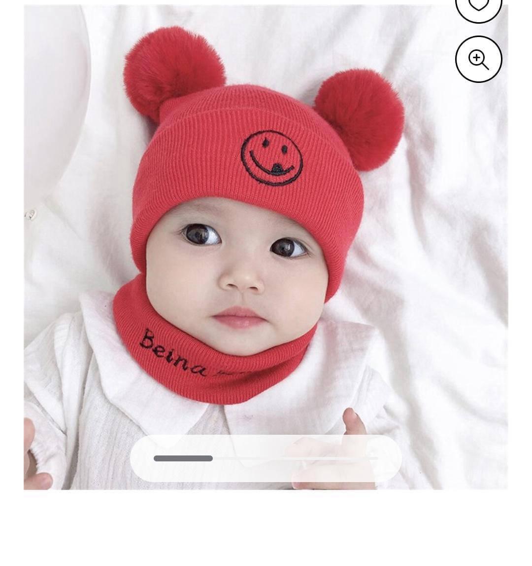 2 Pcs Wool Plain Beanie And Neck Warmer 1