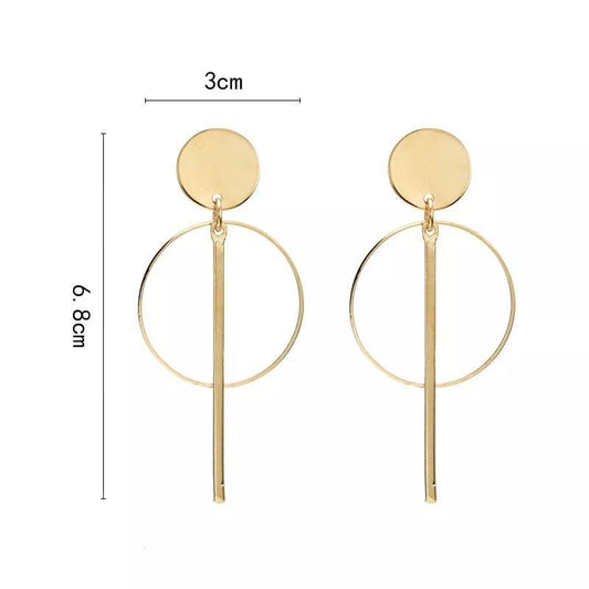 Geometric Earrings, Golden