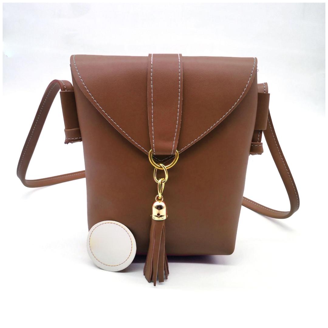Women's Leather Plain Shoulder Bag