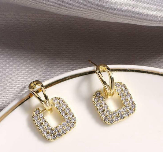 Pearl Square Earrings