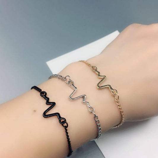 1 Pc Uni-Sex Heart Beat Bracelet