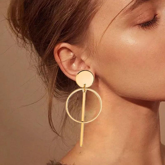 Geometric Earrings, Golden