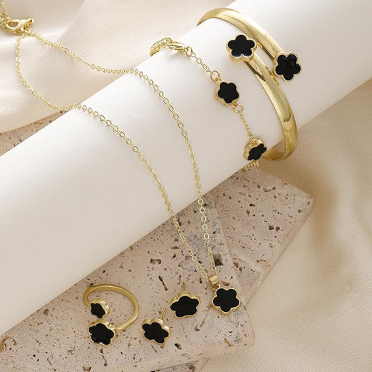Gold Plated Necklace And Bracelet Set
