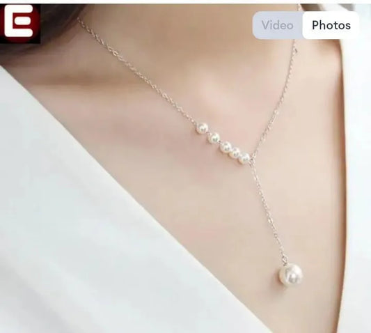 Beautiful Pearl Y Shape Necklace