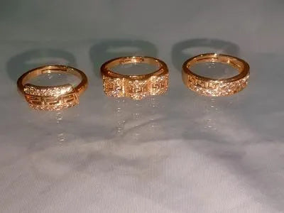 Gold Plated Rings – Set of 3