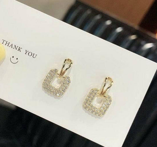 Pearl Square Earrings