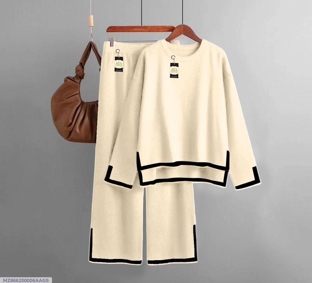 1 Pc Women's Stitched Fleece Plain Night Suit